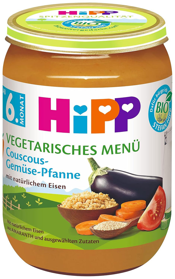 Hipp Bio Menüs Ab 6. Monat Couscous-Gemüse-Pfanne, 6Er Pack