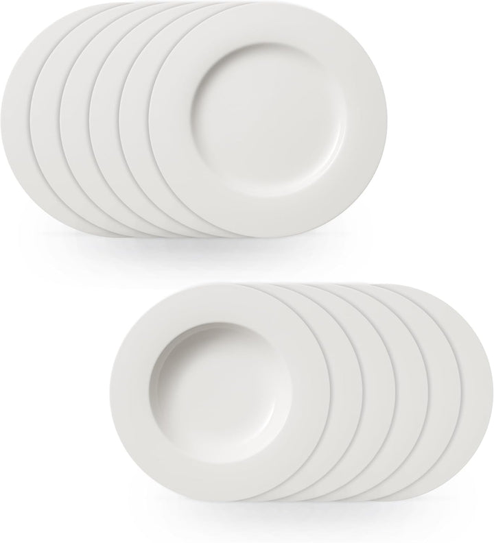 Villeroy & Boch – Twist White Geschirrset 30 Teilig Für 6 Personen, Spülmaschinenfest, Mikrowellensicher, Teller Set, Geschirr, Tafelservice, Kombiservice, Modernes Service Aus Porzellan