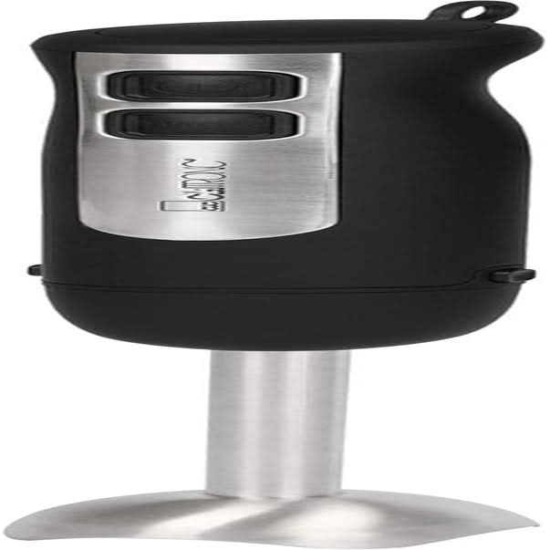 Clatronic Stabmixer SM 3739 Pürierstab, Handmixer, Mixer Für Smoothie, Shakes, 2 Stufen-Schalter, Multizerkleinerer, Edelstahl-Stab Und Messer, Aufhängeöse, 800 Watt Motor, Schwarz-Edelstahl