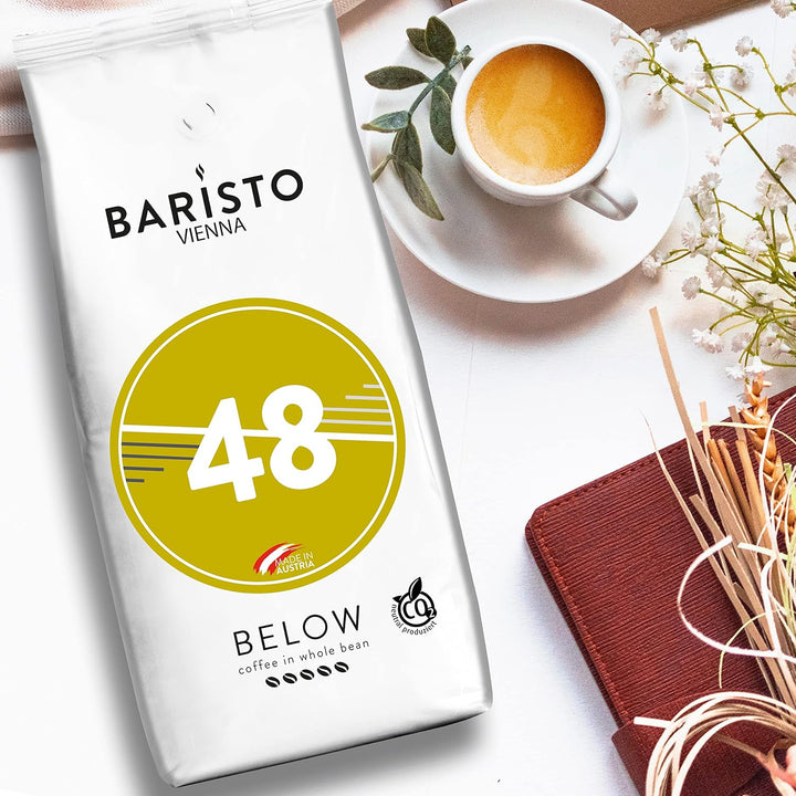 Baristo 48° below - Intensität 5/5, Arabica Und Robusta, Ganze Kaffeebohnen, 8 X 1000G