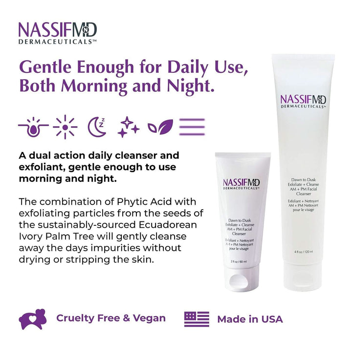 Nassifmd Dawn to Dusk Exfoliating Facial Cleanser