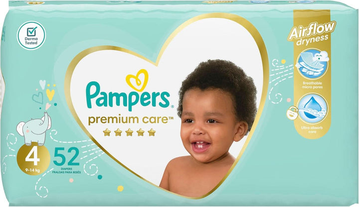 Pampers Premium Care 4 ,8 - 14 Kg, 52 buc