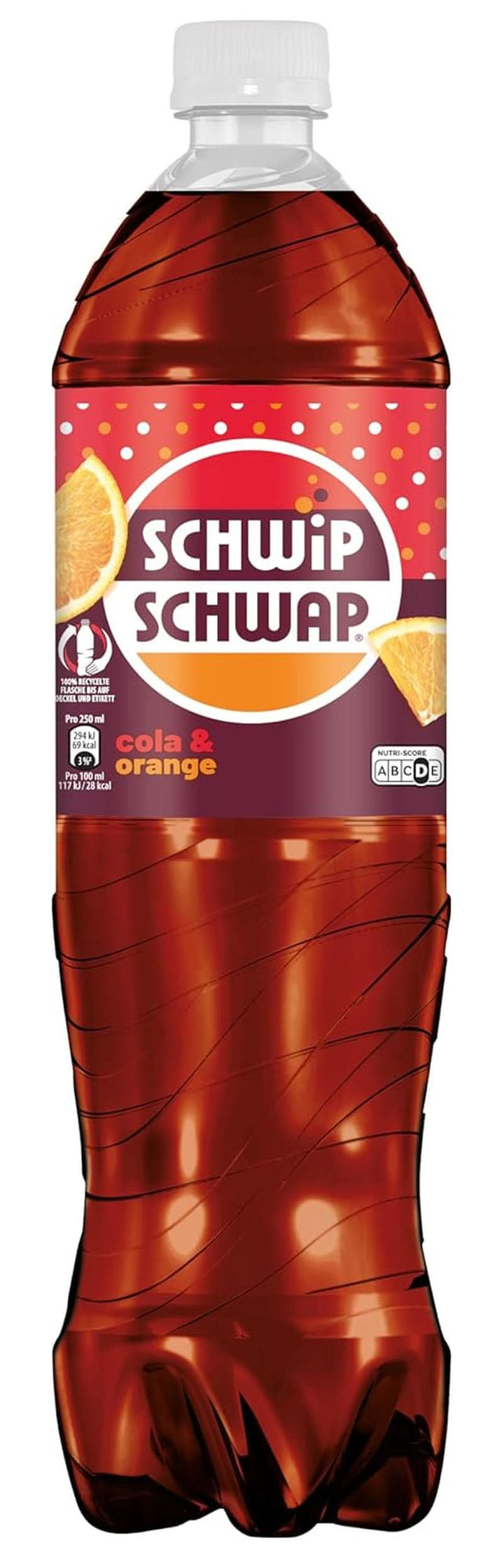 SCHWIPSCHWAP, The Original - Băutură răcoritoare de cola cofeinizată cu portocale, set 6 x 1,25 litri