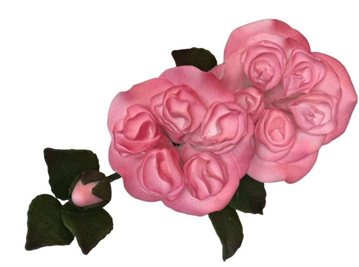 Decoratiune comestibila din zahar, Crenguta Tea Roses - Nati Shop