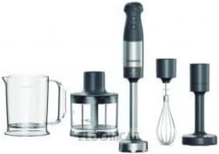 Kenwood Triblade XL Pro Stabmixer HBM80.322BK, 1200W, Variable Geschwindigkeiten, Edelstahl(Pürierfuß), Schneebesen, Emulgieraufsatz, 500Ml Zerkleiner, 700 & 250Ml Becher, Spülmaschinenfeste Teile