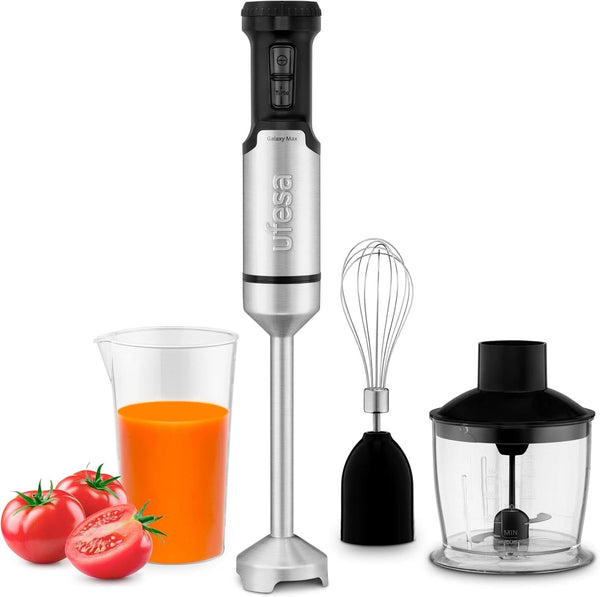 Ufesa Galaxy Max Stabmixer, Leistung 1200 W, 24 Geschwindigkeitsstufen + TURBO, 4 Hocheffiziente Klingen, Ergonomisches Und Spritzwassergeschütztes Design, Zubehör Inklusive, Bpa-Frei