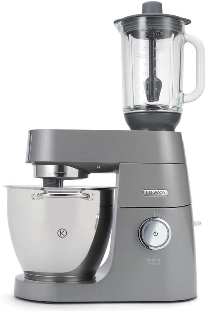 Kenwood Chef KVC3110S Küchenmaschine, 4,6 L Edelstahl Rührschüssel, Silber & Glas-Mixaufsatz KAH359GL, Zubehör Für Kenwood Chef Küchenmaschinen, Anthrazit/Silber