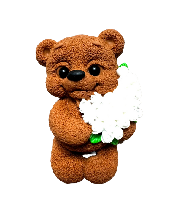 Edible decoration of sugar, teddy bear