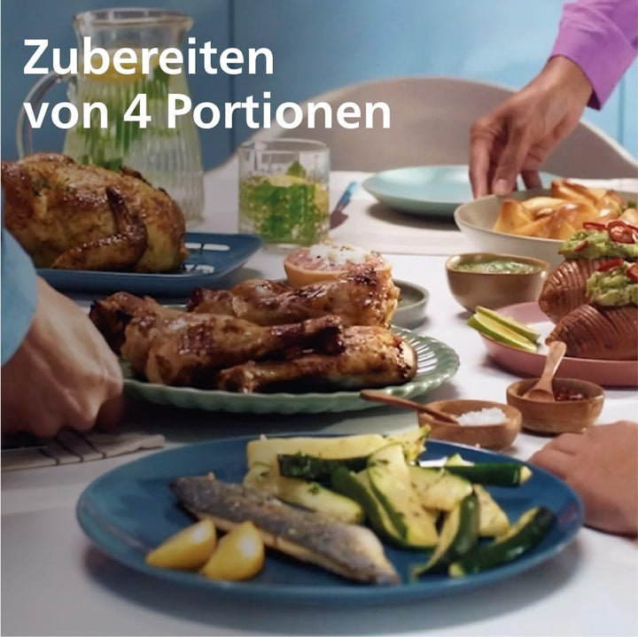 Philips Dual Basket Airfryer 3000-Serie Mit Frühstücksset, 9L, 2 Schubladen, Synch-Funktion, Rapid Air Technologie, Vielseitige Große Heißluftfriteuse Für Die Familie