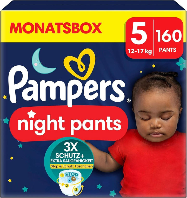 Pampers Night Nappies Pants, pantalonii pentru scutece oferă protecție suplimentară pentru întreaga noapte