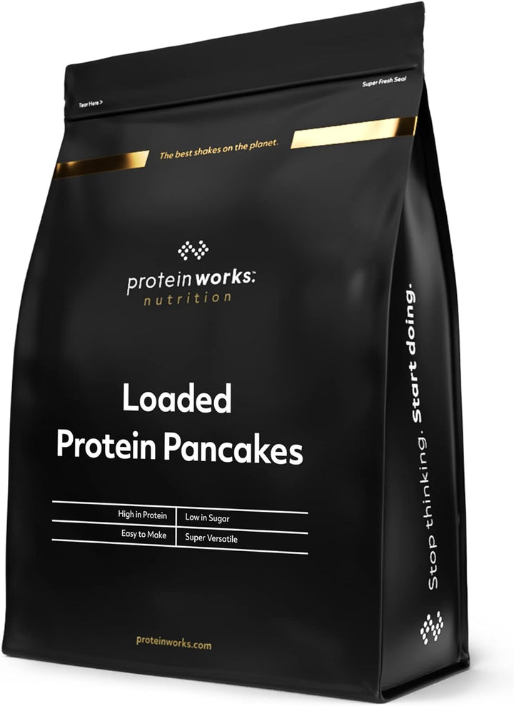 Protein Works - Loaded Protein Pfannkuchen | Premium Pfannkuchen Mischung | Eiweiß Pancakes | Protein Pancakes | 8 Servings | Natürlich | 500G