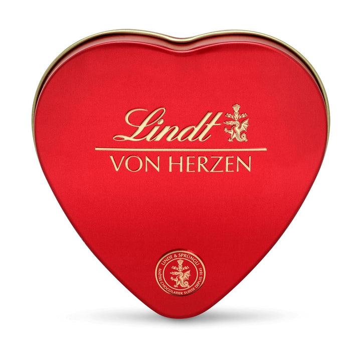 Lindt Lindor Herzpackung, Unendlich Zartschmelzende Lindor Kugeln Milch in Einer Hochwertigen Herzpackung, 4Er Pack (4 X 112 G)