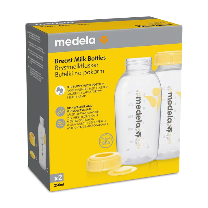 Medela Flaschen Zur Aufbewahrung Von Muttermilch | Bpa-Frei | Packung À 2 × 250 Ml