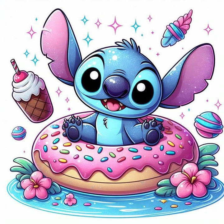 Imagine comestibila, vafa sau icing, format A4, Lilo and Stitch - Nati Shop