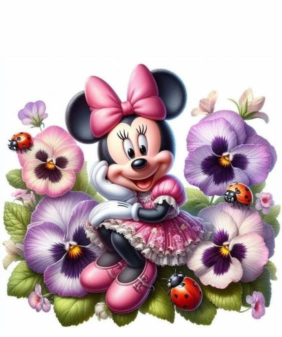 Imagine comestibila, vafa sau icing, format A4, Minnie Mouse - Nati Shop